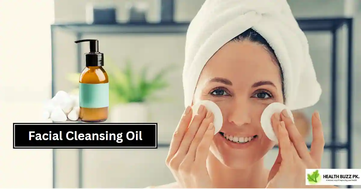 A woman cleansing with oil