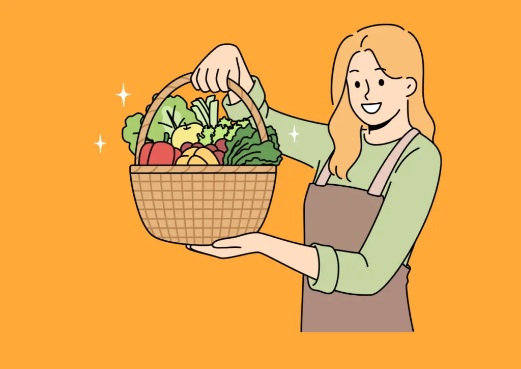 Healthy foods basket